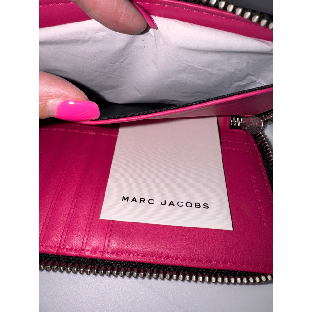 Marc Jacobs Recruit Zip Around Wallet Begonia Pink Leather M0008455 NWT - Picture 10 of 10